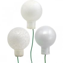 kohteita Mini joulupallot valkoiset marmoroidut peilimarjat Ø25mm 140 kpl