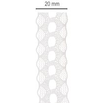 kohteita Koristeellinen pitsinauha, puuvillaa, ohut reunus, rullassa, leveys 25 mm, pituus 10 m
