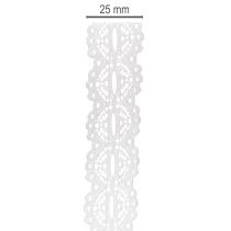 kohteita Koristeellinen puuvillanauha pitsikuviolla rullassa tee-se-itse- ja koristeluun, 25 mm leveä, 10 m pitkä