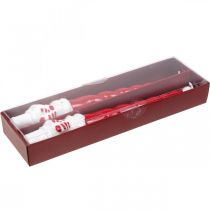 kohteita Kapeneva lumiukkokynttilä Joulunpunainen 26cm 2kpl