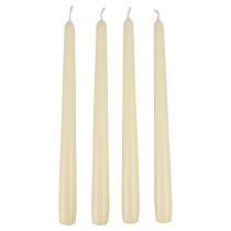 kohteita Kapenevat kynttilät, tikkukynttilät, valkoinen norsunluu, 250/23 mm, 12 kpl