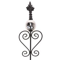 kohteita Puutarhakeppi koristeellisella muotoilulla, koristeellisella muodolla ja tyylikkäällä metallipallolla, 90 cm, 2 kpl