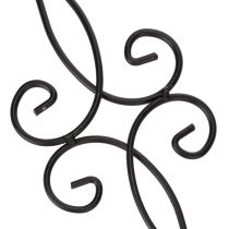 kohteita Puutarhakeppi koristeellisella muotoilulla, koristeellisella muodolla ja tyylikkäällä metallipallolla, 90 cm, 2 kpl