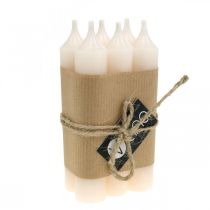 kohteita Tikkukynttilä valkoinen kermanvärinen kynttilän koriste 120mm/Ø21mm 6 kpl