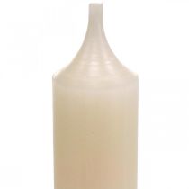 kohteita Valkoinen kermanvärinen kartiokynttilä, vahakynttilät, 180 mm/Ø21 mm, 6 kpl