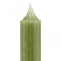 kohteita Puikkokynttilä vihreäksi värjätty vahakynttilöitä 180mm/Ø21mm 6kpl