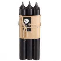 kohteita Kartio kynttilät kynttilät musta kynttilän koriste Ø21mm 170mm 6 kpl