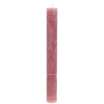 Kynttilät kiinteät vanha pinkki 34mm x 300mm 4kpl