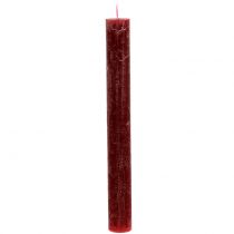 Kynttilät yksiväriset tummanpunaiset 34mm x 300mm 4kpl