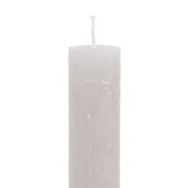 kohteita Kartiokynttilät yksivärinen harmaa 34mm x 300mm 4 kpl