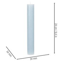 kohteita Sininen kartiokynttilä kynttilänjalkoihin ja pöytäkoristeeseen, 34x240mm, 4 kpl