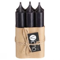 kohteita Kartiokynttilät lyhyet pienet kynttilät mustat 110mm Ø21mm 6 kpl nippu