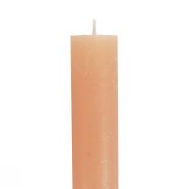 Kartiokynttilät yksiväriset Persikka kynttilät oranssi 34×300mm 4kpl