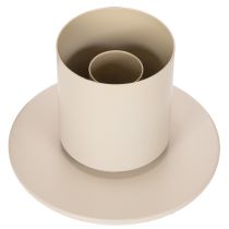 kohteita Moderni kartiomainen kynttilänjalka lasisylinterillä ja jalalla, 31 cm