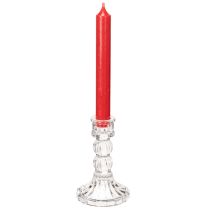 kohteita Läpinäkyvä kynttilänjalka, klassinen muotoilu, pöytäkoriste, 12 cm, 2 kpl