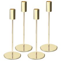 kohteita Kultainen metallinen kynttilänjalka moderni 21,5 cm 4 kpl