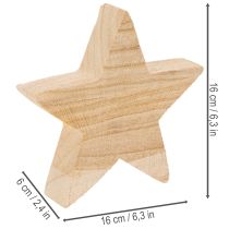 kohteita Puinen maalaismainen tähtikynttilänjalka kartiokynttilöille, 16 cm