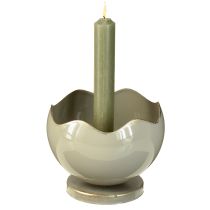 kohteita Kartiokynttilänjalka, metallinen, harmaakultainen, korkeus 9,5 cm