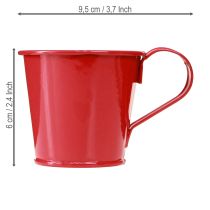 kohteita Metallinen kynttilänjalka kuppi punainen K6cm 6kpl