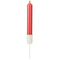 kohteita Metallinen kynttilänjalka varressa, beige, korkeus 11 cm, 4 kpl