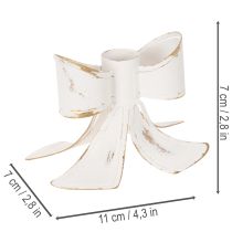 kohteita Vintage-rusettikynttilänjalka, 12 cm