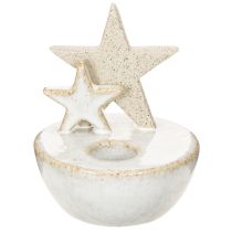 kohteita Keraamiset tähtikynttilänjalat, joulukoriste, 11 cm, 2 kpl