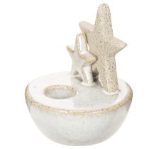 kohteita Keraamiset tähtikynttilänjalat, joulukoriste, 11 cm, 2 kpl