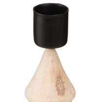 kohteita Kynttilänjalka joulukuusenkoriste puusta, luonnonvärinen, korkeus 13 cm, 4 kpl