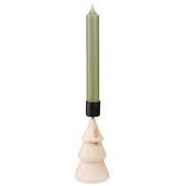 kohteita Kynttilänjalka joulukuusenkoriste puusta, luonnonvärinen, korkeus 13 cm, 4 kpl