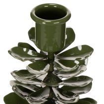 kohteita Kynttilänjalka joulukuusi vihreä metallinen koriste 28cm