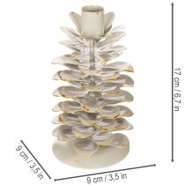 kohteita Männynkäpykuvioinen kynttilänjalka kartiokynttilöille, 17 cm