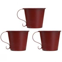 kohteita Kapeneva kynttilänjalka vintage kuppi koristeellinen viininpunainen Ø9,5cm K8cm 3kpl