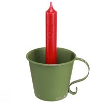 kohteita Tikku kynttilänjalka vintage kuppi metalli koriste vihreä Ø9,5cm K8cm 3kpl