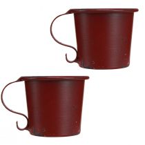 kohteita Kapeneva kynttilänjalka vintage kuppi metalli viininpunainen Ø7cm K6cm 2kpl