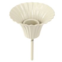 kohteita Kartiomainen kynttilänjalka jalalla, harmaa metalli, Ø7,5 cm, korkeus 10,5 cm, 2 kpl