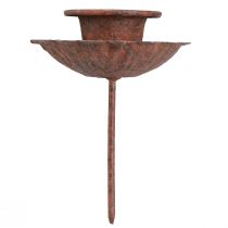 kohteita Kynttilänjalka kiinnitykseen, ruosteinen, Ø8,5cm, K4cm, 4 kpl