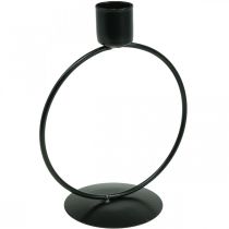 Kynttilänjalka musta metalli rengastikku kynttilänjalka Ø10,5cm