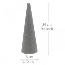 kohteita OASIS® Floral Foam Cone SEC Grey, Kuiva kukkamassa K24cm Ø8cm 6 kpl