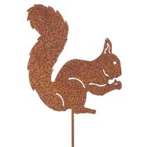 kohteita Puutarhakeppi orava ruoste koristekeppi kukkapenkkiin ja kukkaruukkuun 52cm 2kpl