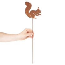 kohteita Puutarhakeppi orava ruoste koristekeppi kukkapenkkiin ja kukkaruukkuun 52cm 2kpl