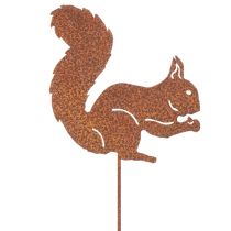 kohteita Puutarhakeppi orava ruoste koristekeppi kukkapenkkiin ja kukkaruukkuun 52cm 2kpl