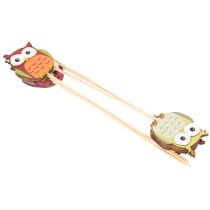 kohteita Puiset pöllönmuotoiset kukkakepit kukkakimppuihin ja ruukkuihin, 31 cm, 12 kpl