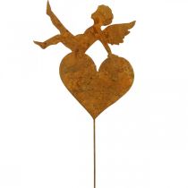 Puutarhapaalu Joulun enkelisydänpatina koriste 14,5cm