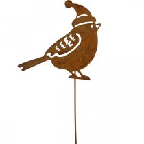 Puutarhan paalulintu patinakoristeella 12cm 6kpl