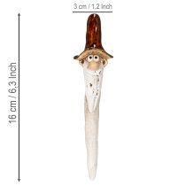 kohteita Koristeellinen puutarhatonttuhahmo ruukkuihin, 16 cm, 2 kpl