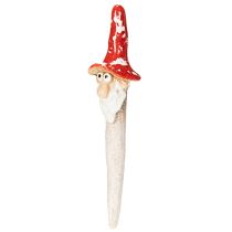 kohteita Kääpiöhahmo irrotettavaksi, pitkällä parralla ja sienihatulla, koriste, 17 cm, 2 kpl
