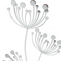 Kevätkoristeet, deco plug kukka shabby chic valkoinen, hopea L87cm L18cm
