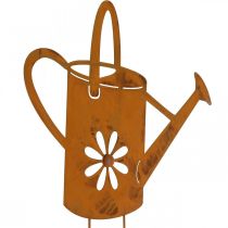 Kukkatulppa kastelukannu, puutarhatulppa metallia, ruostekoriste L39cm