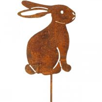 kohteita Puutarhan koristelu ruoste Easter Bunny -kukkatulppa metallia 7×9cm