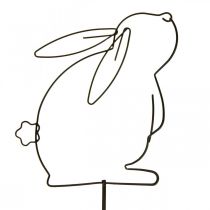 Garden Stakes Metal Rabbit Black Bed -piiput 9,5–11cm 6kpl